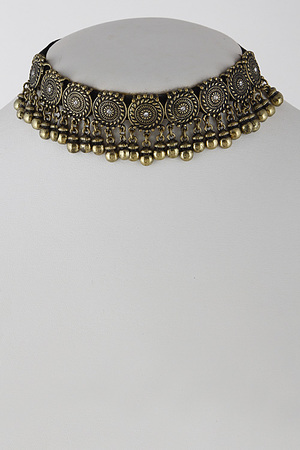 Swirl Inspired Choker Necklace Set 6GCA2